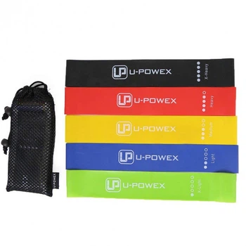 Набір резинок для фітнесу і йоги 5 шт U-Powex PRO 30х5 см Різнобарвний (482657)