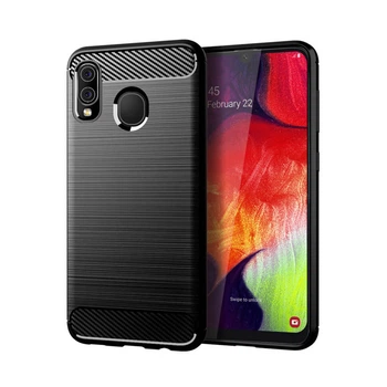 Чохол Lenuo Carbon Fiber для Samsung Galaxy A30 Black