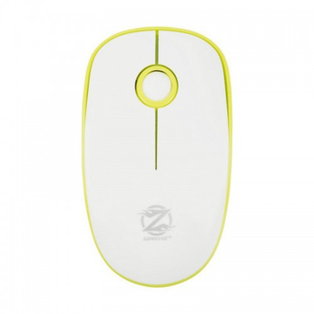 Беспроводная мышь Zornwee W880 с аккумулятором белая с желтым