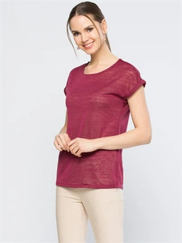 Майка LC Waikiki S Бордовая (LCW Woman -1050)