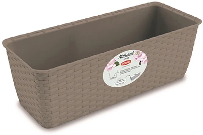 Вазон прямокутний Stefanplast Natural 40 х 16 х 13 см Сірий (73707)