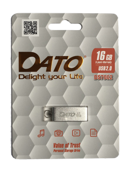 Флеш-накопичувач DATO USB 2.0 DS7002 16Gb silver (DS7002S-16G)