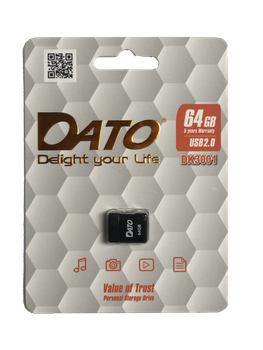 Флеш-накопичувач DATO USB 2.0 DK3001 64Gb black (DK3001B-64G)