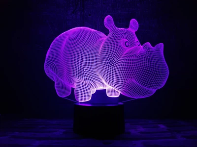 Змінна пластина для 3D ламп "Бегемот" 3DTOYSLAMP