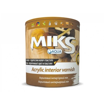Лак интерьерный акриловый Miks полуматовый