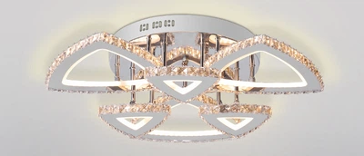 Светодиодная хрустальная люстра SVLIGHT LED 2898/3+3 186W 2.4G 3000-6000K+пульт