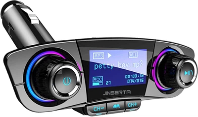 FM-трансмиттер Protech Car MP3 Player Dual USB/ AUX BT06 Black (PC-1106)