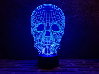 Змінна пластина для 3D світильників "Череп 4" 3DTOYSLAMP