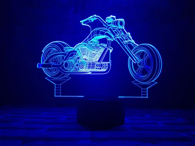 Змінна пластина для 3D світильників "Мотоцикл 3" 3DTOYSLAMP