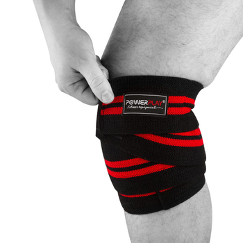 Бинти для колін PowerPlay 2509 Чорно-Червоні (FO83PP_2509_Black/Red)