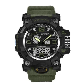 Наручний годинник AlexMosh чоловічі Sanda Green-Black (62754)