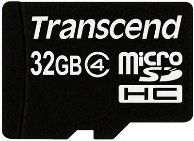 Карта памяти Transcend microSDHC class 4 SD adapter 32Gb