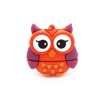 USB флешка Shandian Сова оранжевая, 16GB