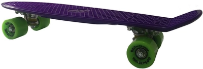 Пенни борд GO Travel 56 см Фиолетовый с зелеными колесами (LS-P2206PGS) (225454115623)