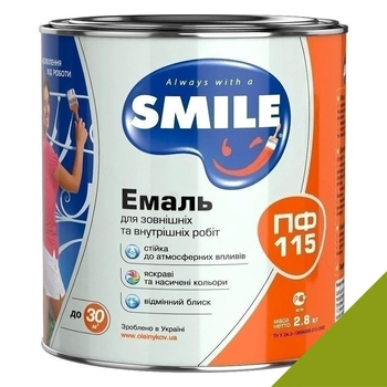 Эмаль алкидная Smile ПФ-115 2,8 кг (хаки глянец)