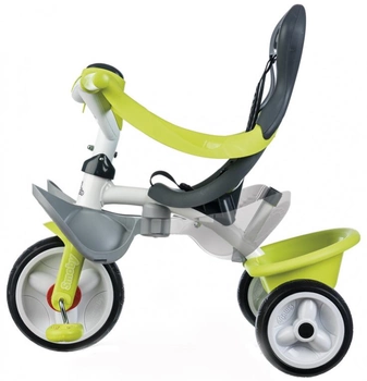 Велосипед детский Smoby Toys металлический с козырьком, багажником и сумкой зеленый (741100) (3032167411006)