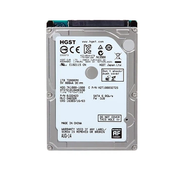 Жесткий диск 2.5' 1Tb Hitachi HGST Travelstar 7K1000 SATA3 32Mb 7200 rpm 0J22423 / HTS721010A9E630