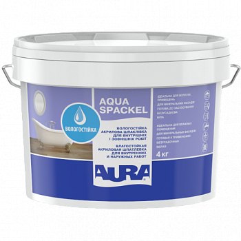 Вологостійка шпаклівка Aura Luxpro Aqua Spackel біла для внутрішніх та зовнішніх робіт 4кг