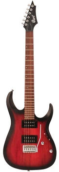 Електрогітара Cort X100 (Open Pore Black Cherry Burst)