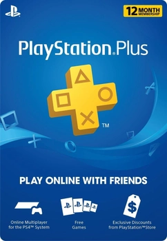 PlayStation Plus на 12 months USA 365 дней/12 месяцев, PSN+