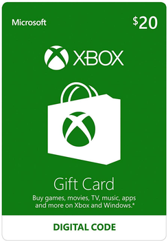 Подарункова карта Xbox Live / Gift Card поповнення гаманця рахунки свого аккаунта на суму 20 usd US-який регіон