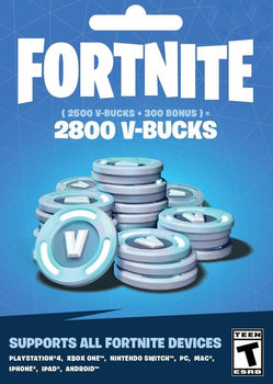 Fortnite 2800 В-баксів 2500 + 300 V-BUCKS Nintendo Switch