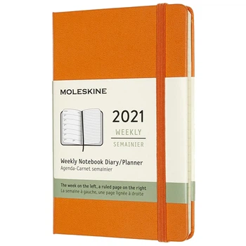 Тижневик Moleskine 2021 кишеньковий помаранчевий 8056420850734