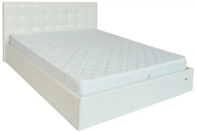 Кровать Двуспальная Chester Comfort 160 х 190 см Лаки White С подъемным механизмом и нишей для белья Белая