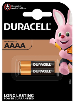 Батарейка щелочная Duracell AAAA, 1.5V, блистер 2шт
