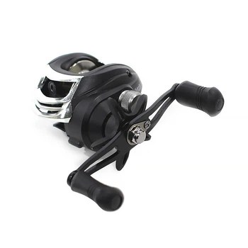 Катушка мультипликаторная Yumoshi AK 201 Black-Silver Left для ловли рыбы левая рука