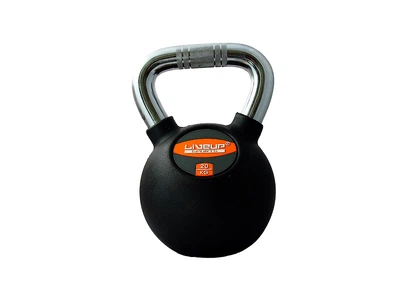 Гиря 20 кг LiveUp RUBBER KETTLEBELL