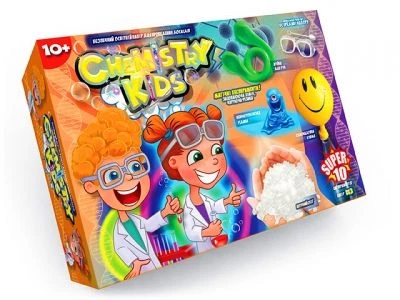 Великий набір для досліджень "Chemistry Kids" (жуйка для рук і т.д.)(укр)