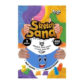 Кинетический песок Stretch Sand синий для детей для лепки и творчества развивающий песок