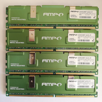 Комплект оперативной памяти Wintec AMPO DDR2 8Gb (4*2Gb) 667MHz PC2 5300U CL5 (3AMD2667-4G2K-R) Б/У