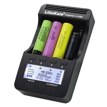 Универсальное ЗУ Liitokala Lii-500 4 канала Ni-Mh/Li-ion, 220V/12V, Powerbank, Test, LCD