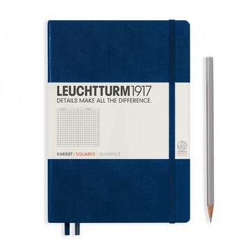 Блокнот Leuchtturm1917 средний А5 Темно-синий в линию 14,5х21 см (342922) (4004117393846)