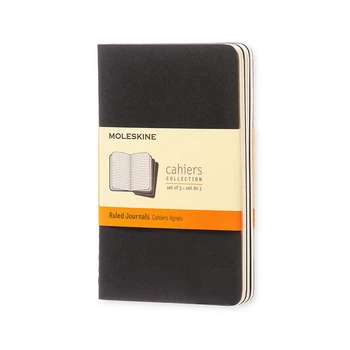 Блокнот Moleskine Cahier Черный карманный 64 страницы в линию 9х14 см (9788883704895)