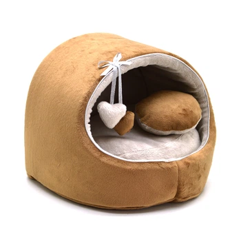 Будка для котов и собак Zoo-hunt Плюш коричневая №1 360х320х320 мм