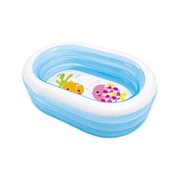 Дитячий надувний басейн Intex 57482 "Ніжність" Oval Whale Fun Pool (163х107х46 см)