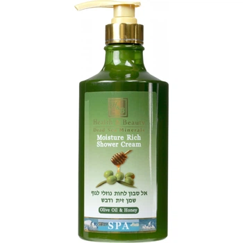 Крем-гель для душу Health&Beauty з оливковою олією і медом 780 мл (7290012326295)