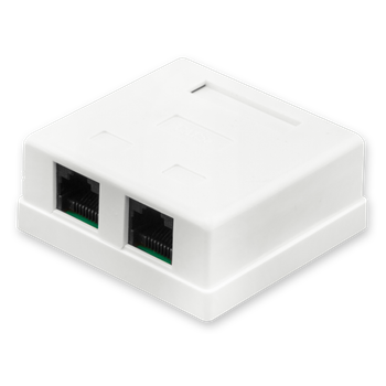 Розетка Logicpower (LP-214) 2-порт. RJ-45, кат.5e FTP