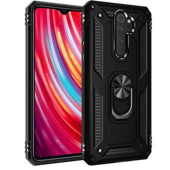 Ударопрочный чехол Serge Ring for Magnet для Xiaomi Redmi Note 8 Pro Черный Без бренда