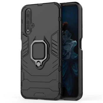Ударопрочный чехол Transformer Ring for Magnet для Huawei Honor 20 / Nova 5T Черный / Soul Black Без бренда
