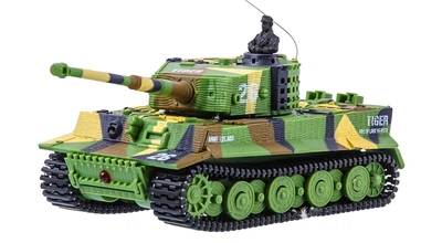 Танк микро на радиоуправлении 1:72 Tiger со звуком (хаки зеленый) (GWT2117-1)