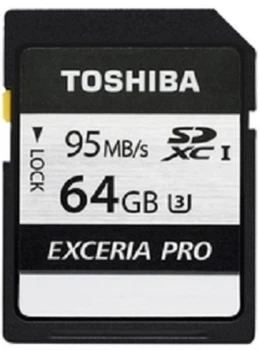 Карта памяти Toshiba SD-Card 64GB EXCERIA PRO N401 UHS-I U3 Silver (THN-N401S0640E4)