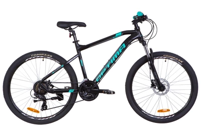 Велосипед 26" Optimabikes F-1 AM 14G HDD алюминиевый 2019 (черно-бирюзовый (м)) OptimaBikes OPS-OP-26-153