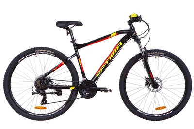 Велосипед 29" Optimabikes F-1 AM 14G HDD алюминиевый 2019 (черно-красный с желтым) OptimaBikes OPS-OP-29-079