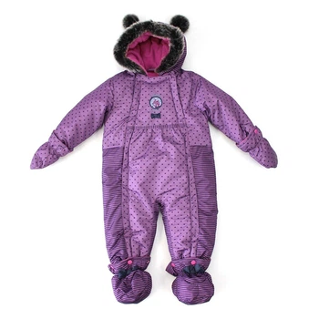 Зимний цельный комбинезон Peluche&Tartine F17M108BF-Purplewave лиловый 62 - 72 см (F17M108BF-Purplewave-6m)