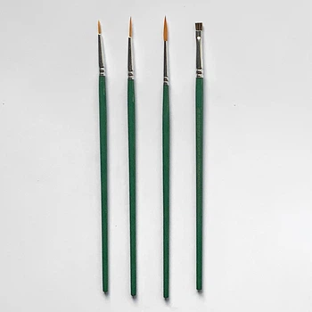 Набор кистей 4шт (№2, №6, №8 тонкие скрипт лайнеры ,1/8" жесткая ) Plaid (PLD-01360)