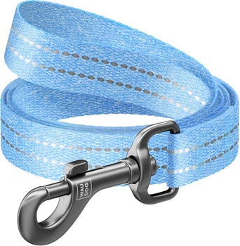 Поводок для собак из восстановленного хлопка Collar WAUDOG Re-cotton светоотражающий, M, Ш 20 мм, Дл 200 см (03092)